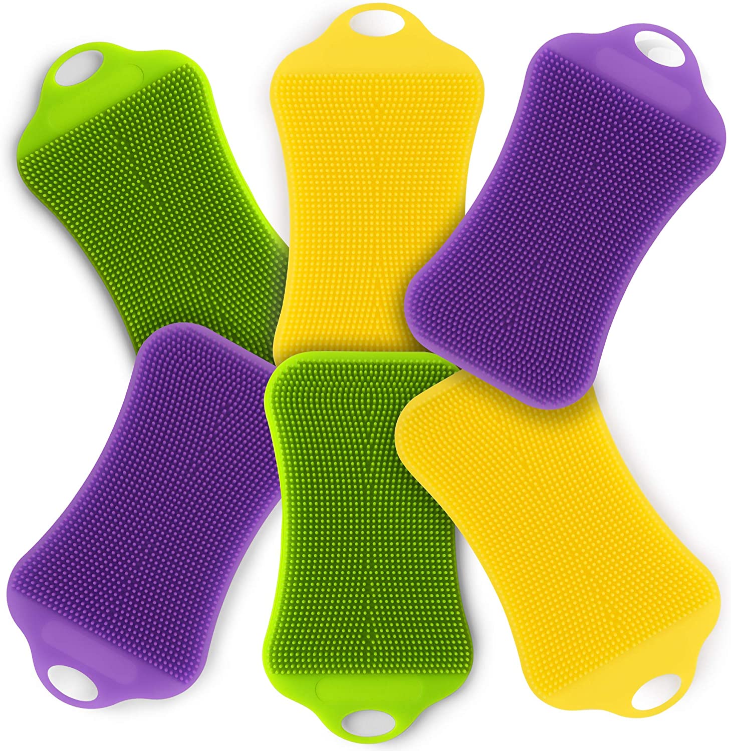 silicone cleaning sponge dish washing kitchen scrubber