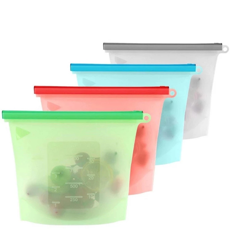 Silicone food storage bag