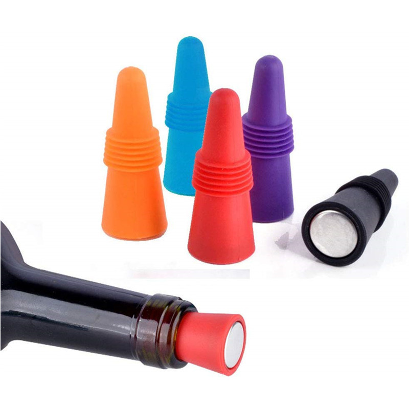 Silicone wine bottle stopper